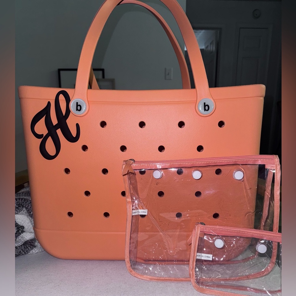 🧡 Original Orange Bogg Bag + 2 Clear Insert Bags (H initial optional)